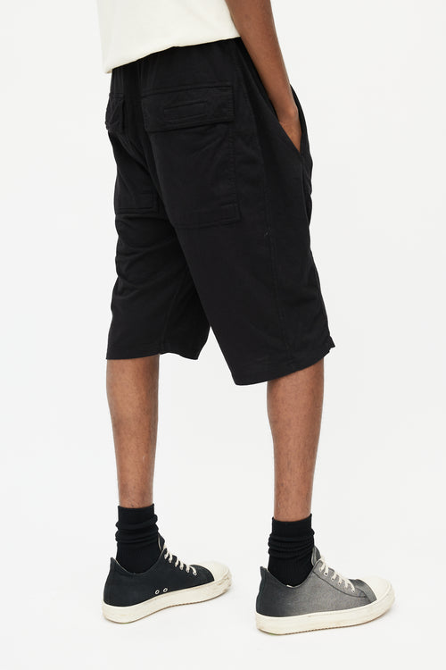 Rick Owens Drkshdw Black Drawstring Shorts