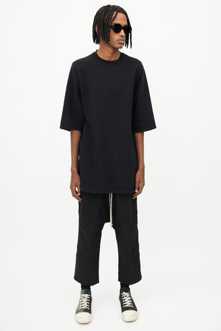 Rick Owens Drkshdw Black Oversized Fleece Sweater