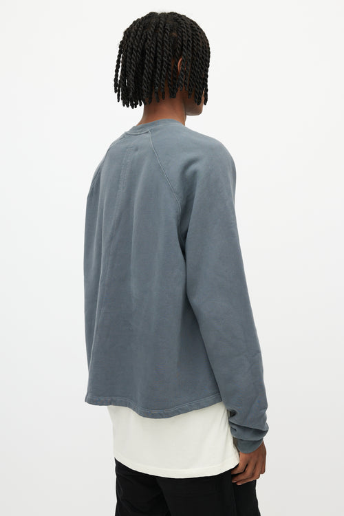 Rick Owens Drkshdw Grey Graphic Print Sweatshirt