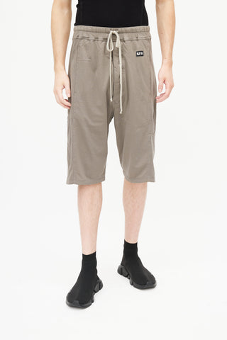 Rick Owens Drkshdw Taupe Pusher Shorts