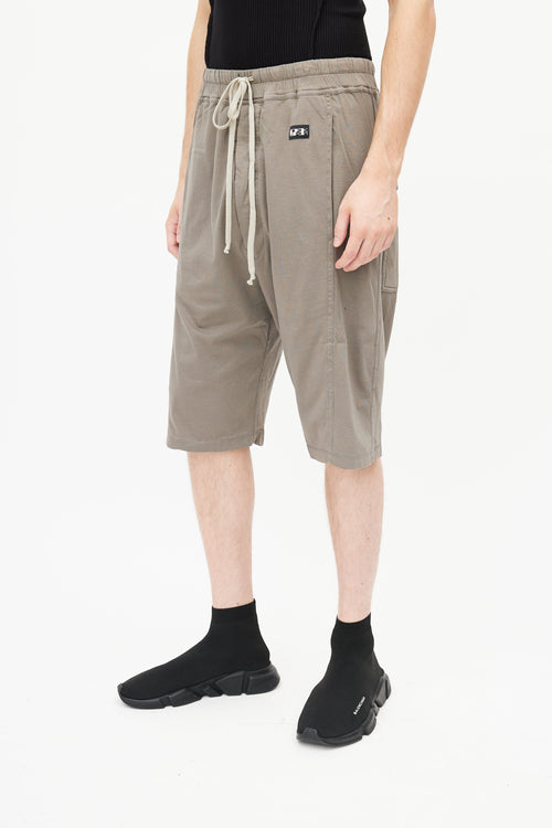 Rick Owens Drkshdw Taupe Pusher Shorts