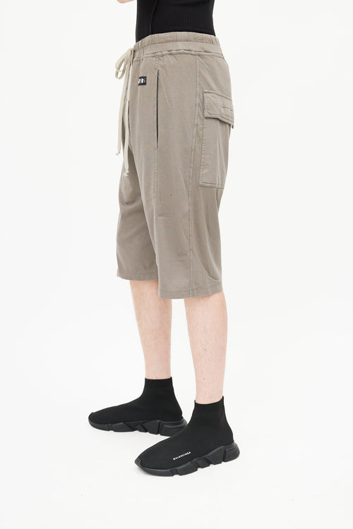 Rick Owens Drkshdw Taupe Pusher Shorts