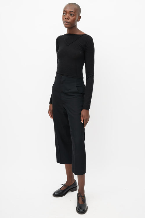 Rick Owens FW 06 Black Cropped Wool Trouser