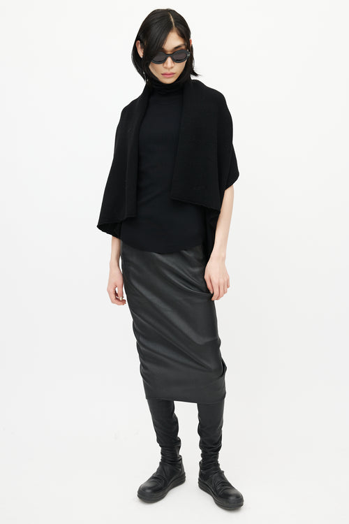 Rick Owens FW 09 Black Knit Cape