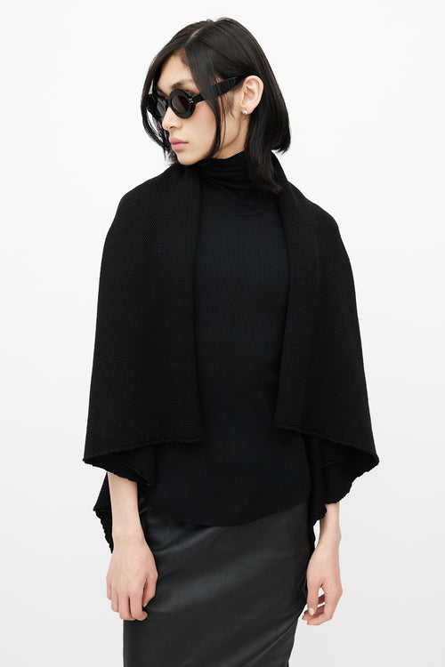 Rick Owens FW 09 Black Knit Cape