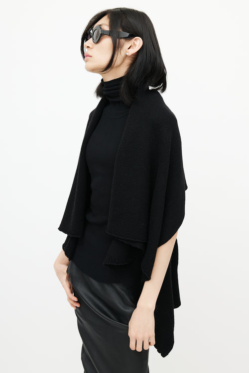 Rick Owens FW 09 Black Knit Cape