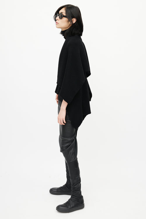 Rick Owens FW 09 Black Knit Cape