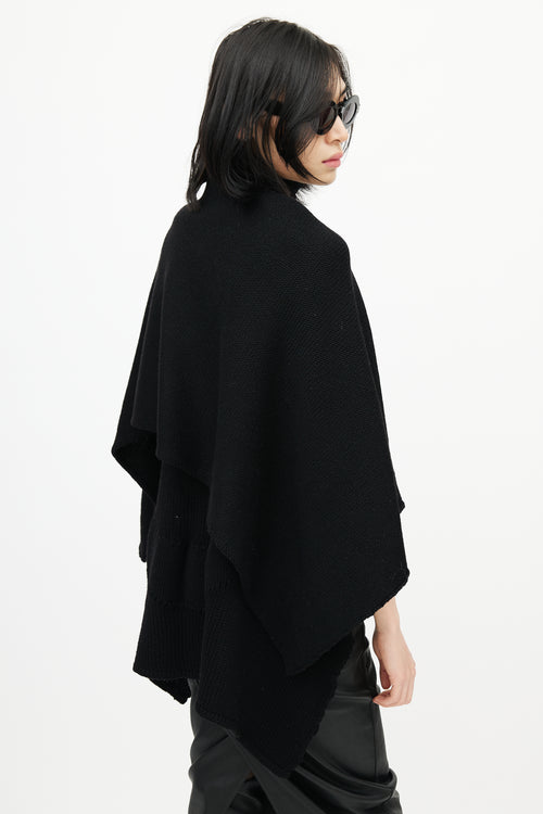 Rick Owens FW 09 Black Knit Cape