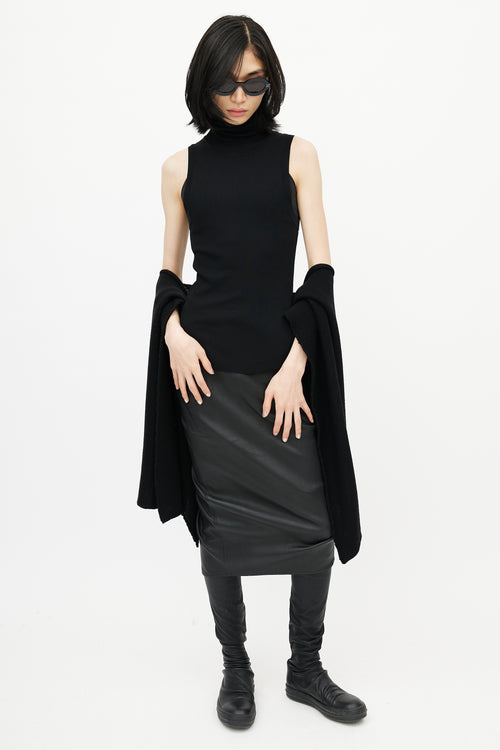 Rick Owens FW 09 Black Knit Cape