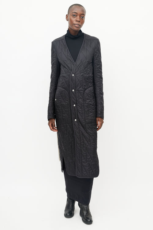 Rick Owens FW 2019 Black Quilted Puffer Coat