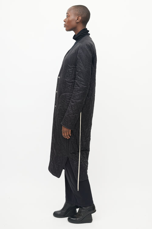 Rick Owens FW 2019 Black Quilted Puffer Coat