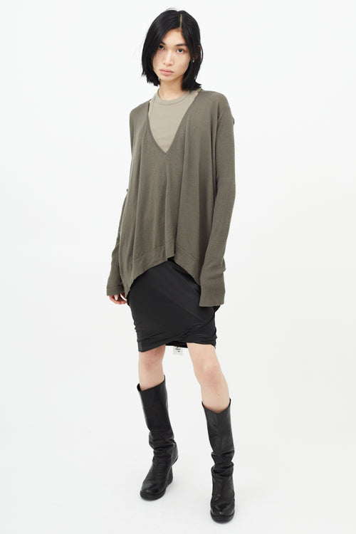 Rick Owens FW 2007 Green Merino Wool Top