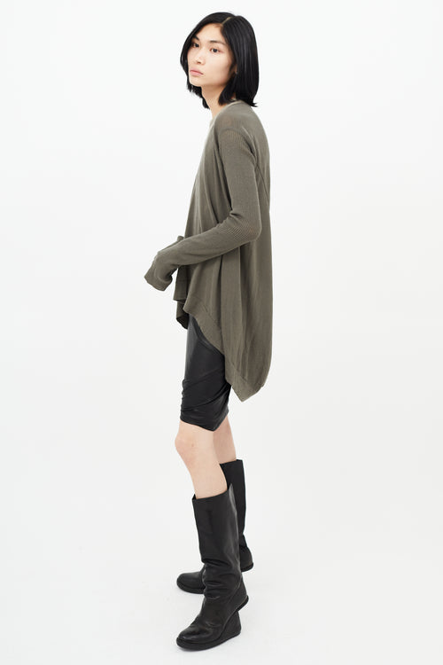 Rick Owens FW 2007 Green Merino Wool Top