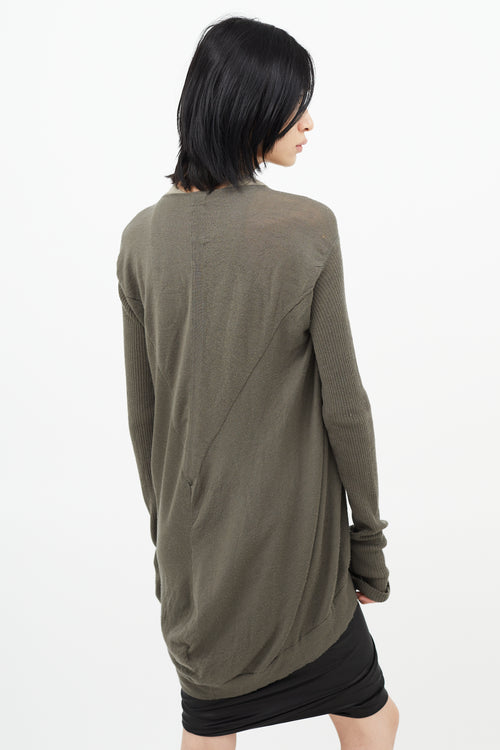 Rick Owens FW 2007 Green Merino Wool Top