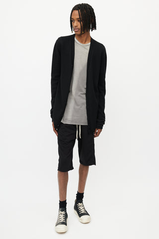 Rick Owens FW 2013 Black Plinth Long Cardigan