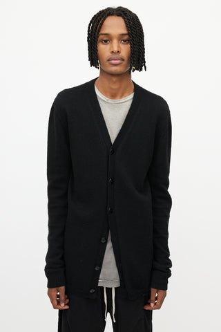 Rick Owens FW 2013 Black Plinth Long Cardigan