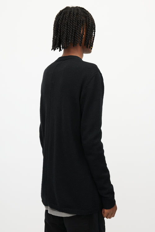 Rick Owens FW 2013 Black Plinth Long Cardigan