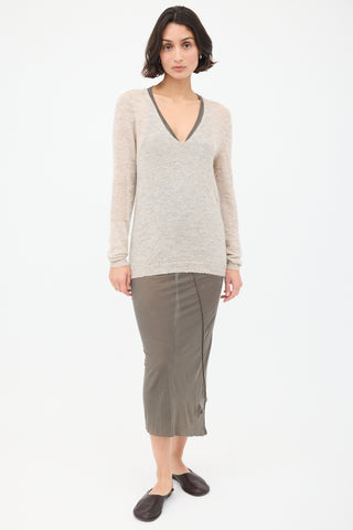 FW 2020 Beige Mohair Performa Sweater