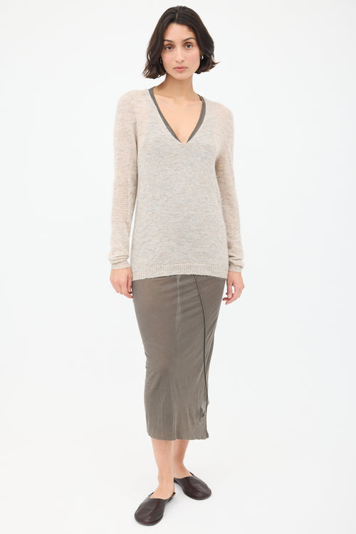 FW 2020 Beige Mohair Performa Sweater