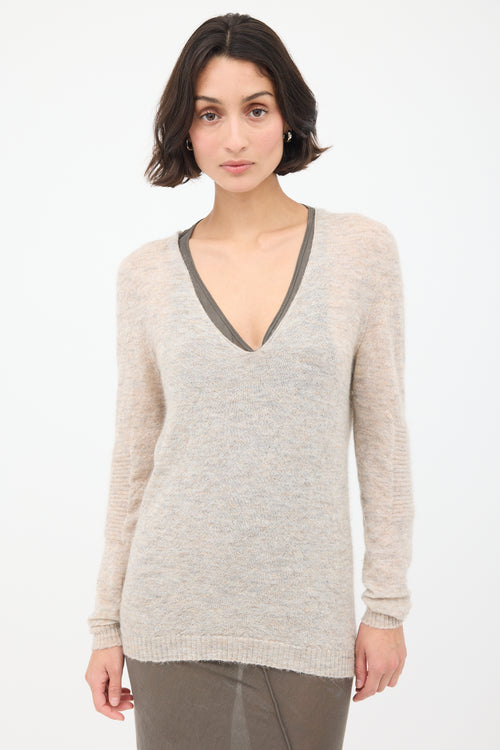 FW 2020 Beige Mohair Performa Sweater