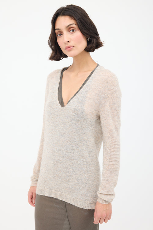 FW 2020 Beige Mohair Performa Sweater