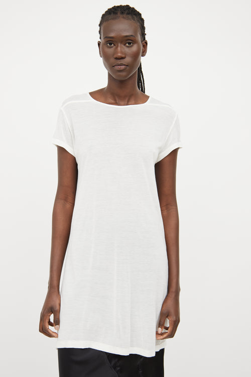 Rick Owens FW 2018 White T-Shirt Dress