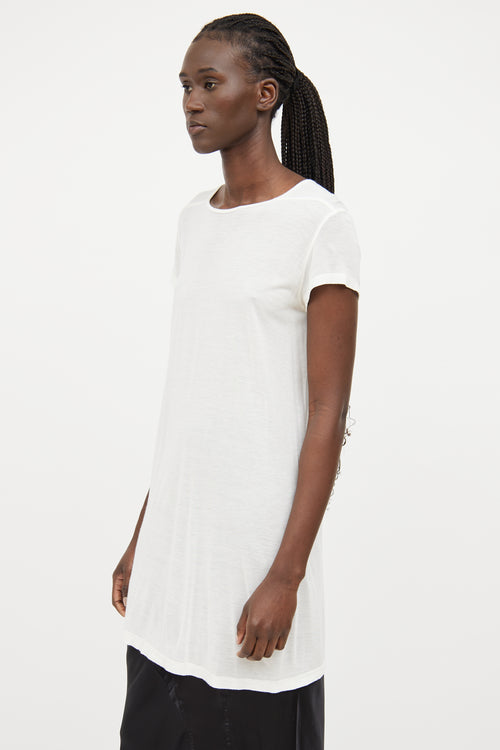 Rick Owens FW 2018 White T-Shirt Dress