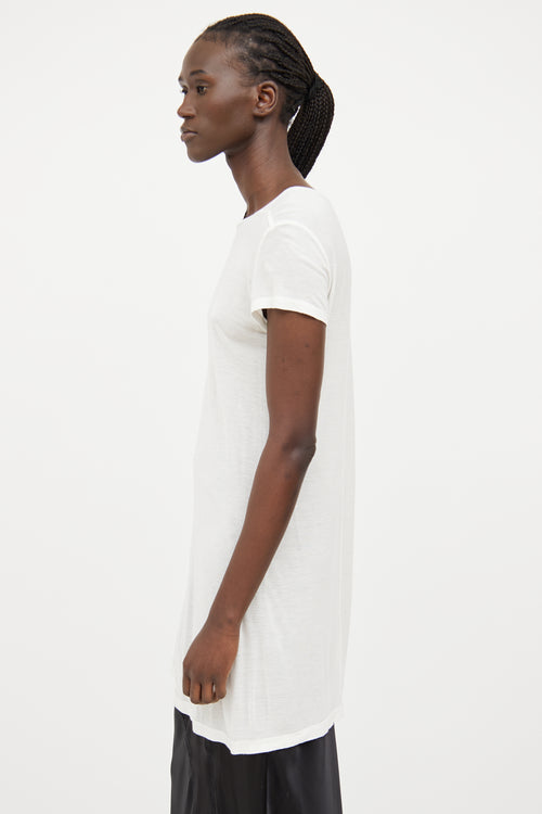 Rick Owens FW 2018 White T-Shirt Dress