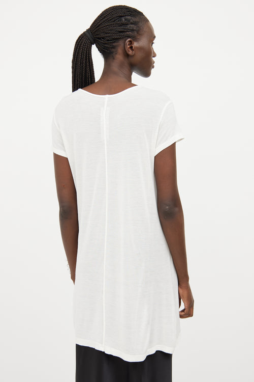 Rick Owens FW 2018 White T-Shirt Dress