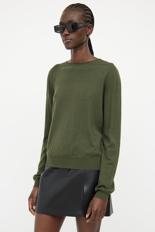 Rick Owens FW21 Green Long Sleeve Top