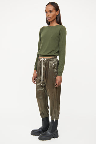 Rick Owens Green Drawstring FW21 Pant