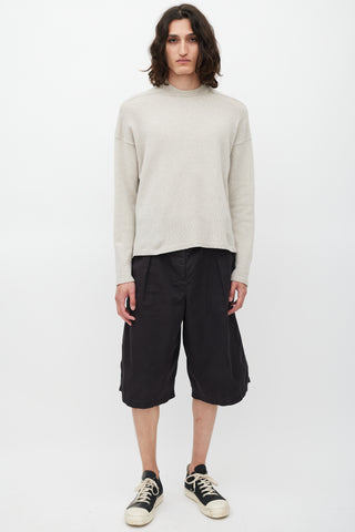 Rick Owens Grey Cashmere Knit Sweater