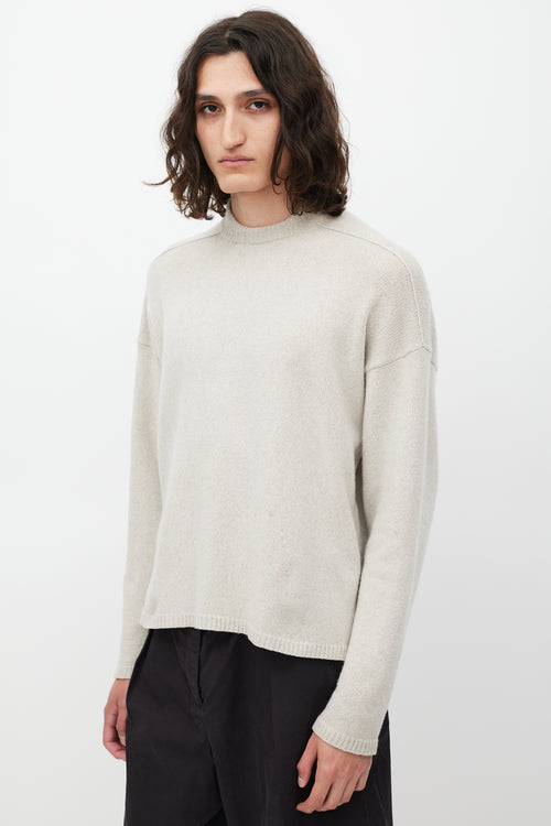 Rick Owens Grey Cashmere Knit Sweater