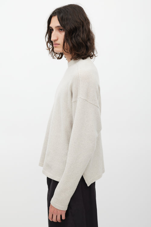 Rick Owens Grey Cashmere Knit Sweater