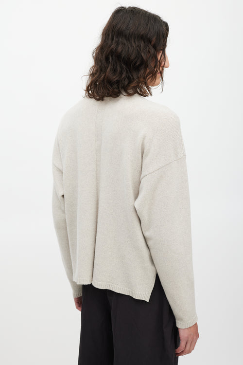 Rick Owens Grey Cashmere Knit Sweater