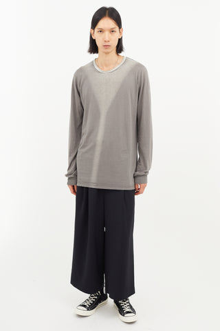 Rick Owens Grey Faded Top