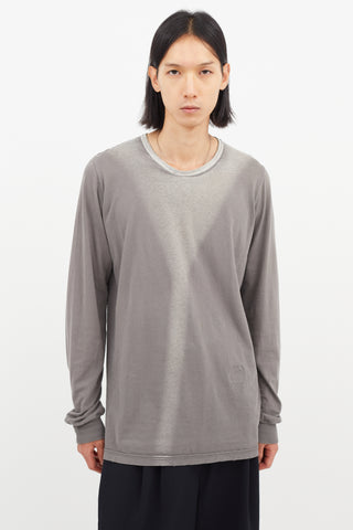 Rick Owens Grey Faded Top