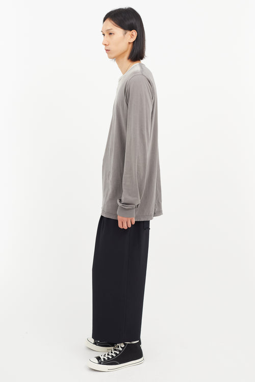 Rick Owens Grey Faded Top