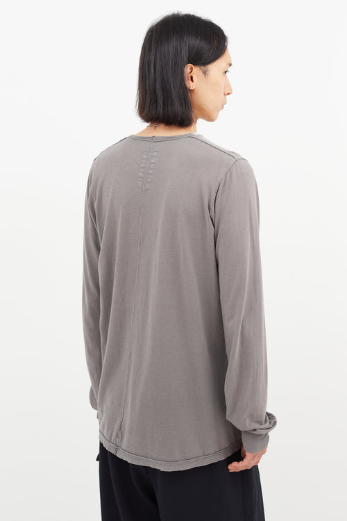 Rick Owens Grey Faded Top