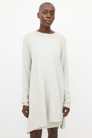 Rick Owens Grey Knit Sweater Dress