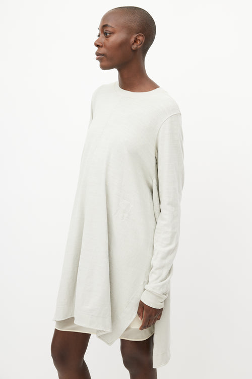 Rick Owens Grey Knit Sweater Dress