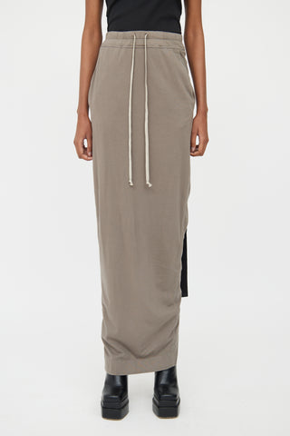 Rick Owens Brown DRKSHDW Cotton Maxi Skirt