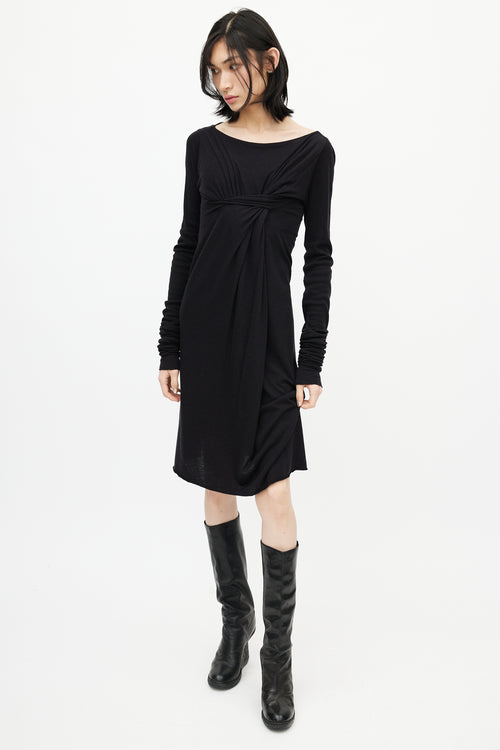 Rick Owens Lilies Black Knotted Dress