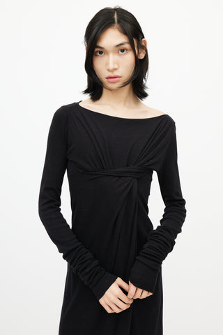 Rick Owens Lilies Black Knotted Dress