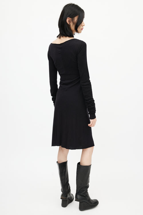 Rick Owens Lilies Black Knotted Dress