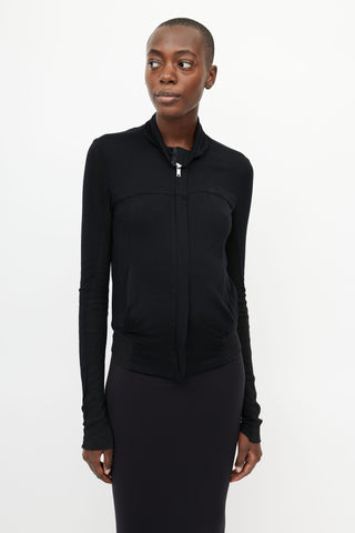 Rick Owens Lilies Black Sheer Jacket