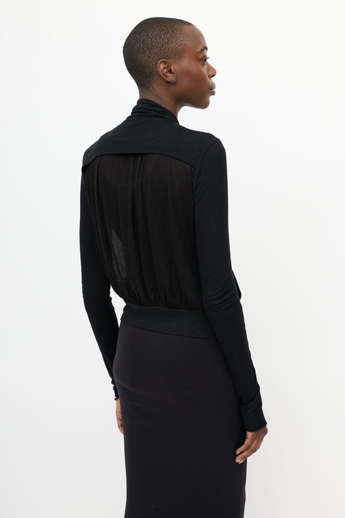 Rick Owens Lilies Black Sheer Jacket