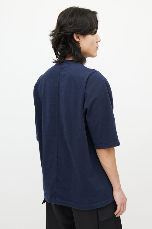 Rick Owens Navy Level T-Shirt