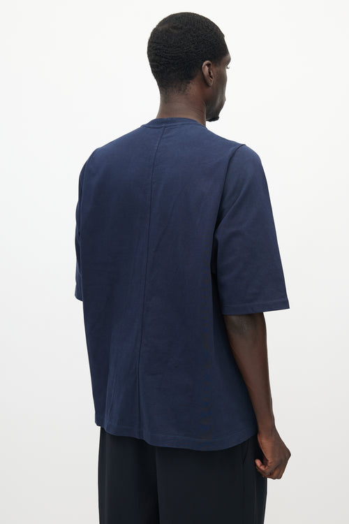 Rick Owens Navy Level T-Shirt