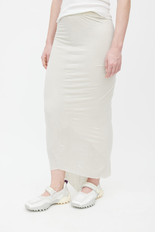 Rick Owens SS 2003 Beige Sukerball Gathered Skirt